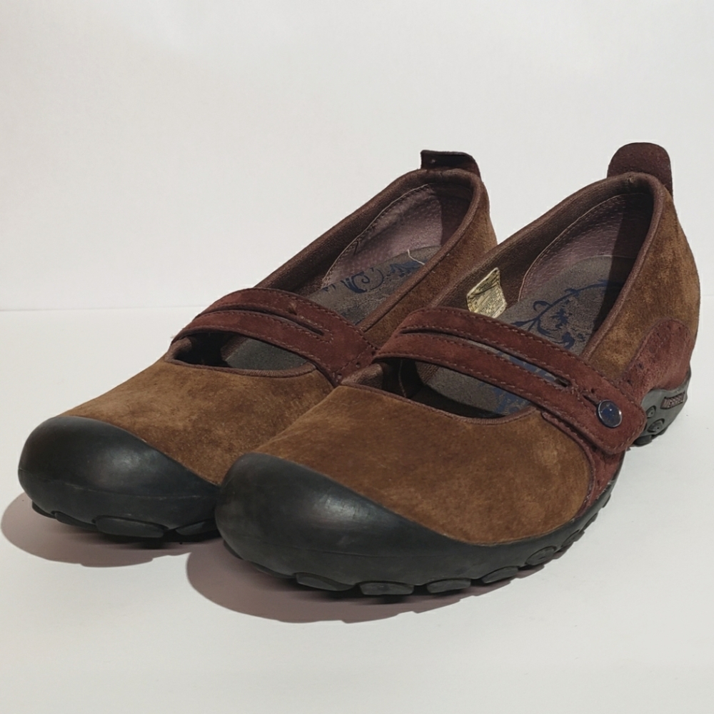 Merrell plaza bandeau mary Jane brown leather shoe